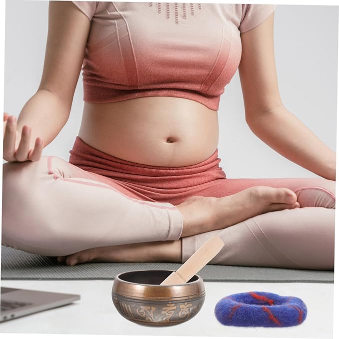 Kisangel Singing Bowl Cushion Pad Hand Sewn Mat for Meditation Buddhist Sound Bowl Stability Prevents Slipping Knocking Durable Singing Bowl Accessory - Bloomnest
