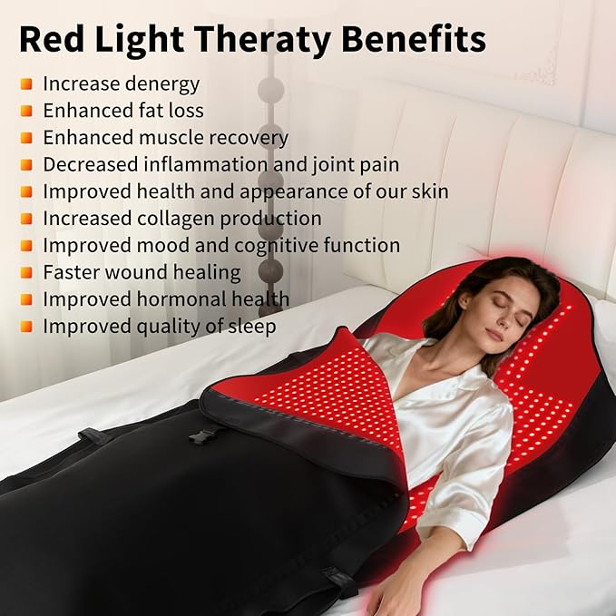Red Light Therapy Mat for Full Body, Largest 2704LEDs Near Infrared Light Therapy Pad, 660nm& 850nm 2in1 LEDs Light Blanket, High end Leather, 5 Power Levels UP to 288W, 73"x36" PZJDSR
