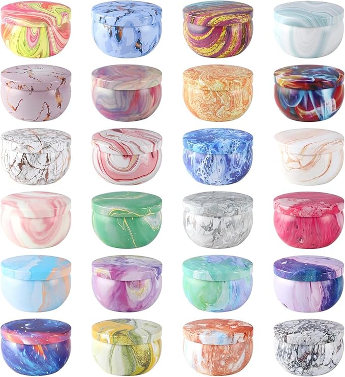 Scented Candles Gifts Set 24 Pack Soy Wax Travel Tin Jar Candles for Home 2.5 OZ Scented for Mom for Christmas, Birthday, Thanksgiving, Mother's Day - Bloomnest