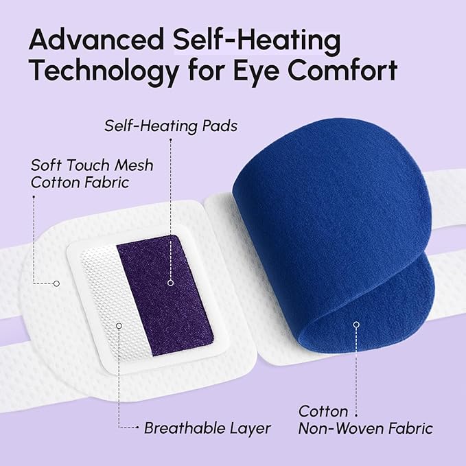 MAREE Steam Eye Mask — 3-in-1 Heated Eye Mask for Dry Eyes — Masks for Women for Puffy Eyes — Steam Eye Masks Disposable — Warm Compress for Eye — Spa Gifts for Women Relaxation — Travel Essentials - Bloomnest