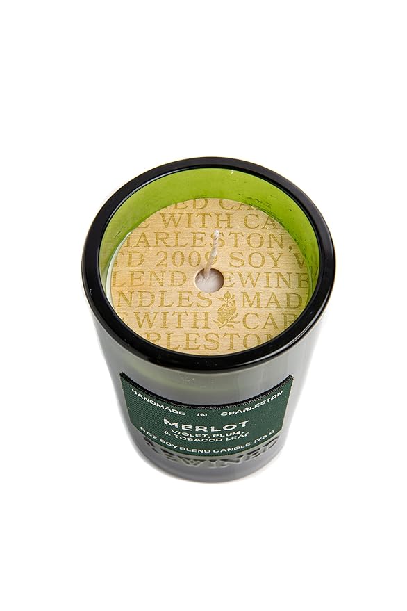 Rewined - Premium Merlot Scented Candles, 6 oz. - Velvety Smooth, Smoky Scented with Notes of Violet, Plum & Tobacco Leaf - Non Toxic Candles - Bloomnest