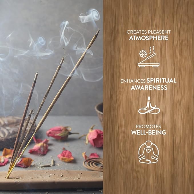 Hem Palo Santo Masala Incense Sticks | Natural Fragrance of Sandalwood for Positivity | Smudge Healing Incense for Stress Relief & Cleansing | Gift Set - Pack of 12 (15 GMS Each) HEM