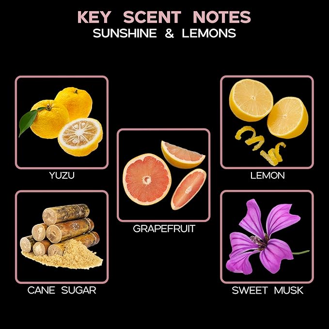 LOVSPA Sunshine & Lemons Diffuser Oil - Luxury Essential Oils for Diffuser Refill & Air Freshener Room Spray - Long-Lasting & Natural Home Fragrance, Scented Oil for Diffusers, USA Made, 4oz - Bloomnest