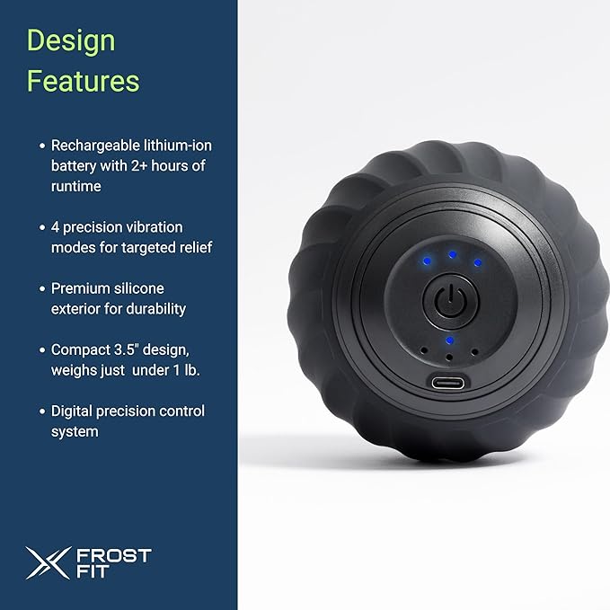 Frost Fit VibePro Pulse - Vibrating Massage Ball Massager - Deep Tissue Therapy Ball with 4 Speeds - Myofascial Release & Pain Relief - Bloomnest