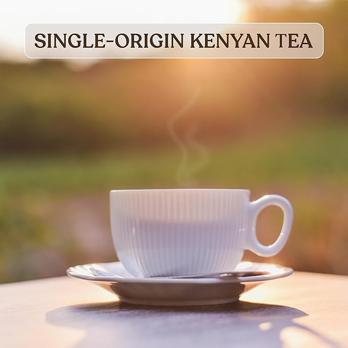 Akina Single-Origin Pomegranate Black Tea Bags | 100% Naturally Flavored Fruit Tea, Kenyan Origin, Gourmet, Tropical, Hot Beverage (25 String & Tag Bags, 50g) - Bloomnest