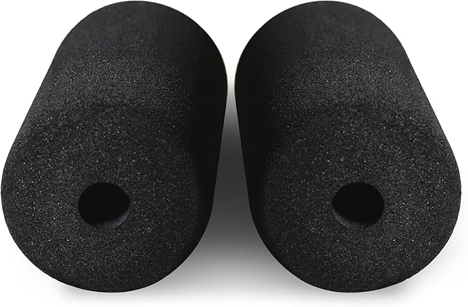 WF Athletic Supply Foam Foot Pads, Foam Roller for Gym Exercise Machines Equipment Replacements, Roller Pad for Leg Extension, PEC Deck Pads for Weight Bench, Sold by Pair (8” x 4” OD x 0.875” ID) - Bloomnest