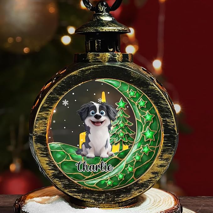 WRAPPINESS Personalized Dog Christmas Lantern for Dog Lovers, Memorial Lantern Loss of Dog, Deepest Sympathy Gift for Pet Loss, Hardest Goodbye Dog Remembrance Gift - Bloomnest