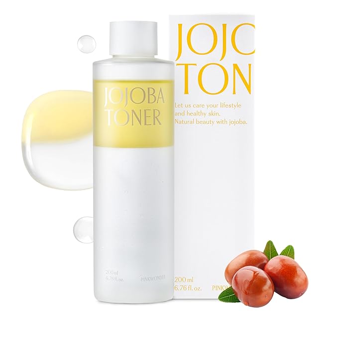 PINKWONDER USDA Organic 100% pure Jojoba oil toner | Hydrating Essence for Skincare | Korean Facial Toner with Jojoba Oil & Wild Strawberry Leaf Extract (6.76oz) - Bloomnest