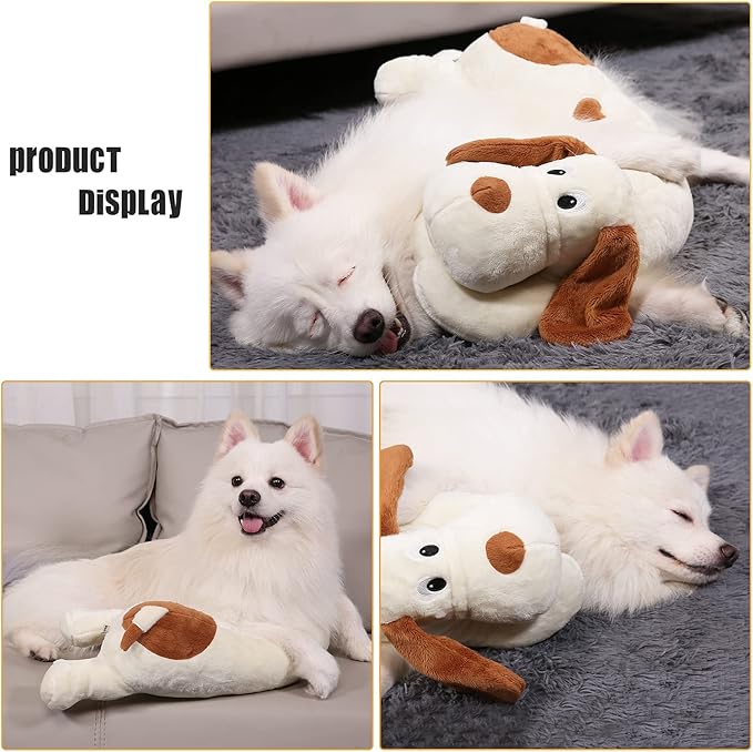 Heartbeat Dog Toy for Puppy- Helps for Dog Anxiety Relief and Calming Aid, Stuffed Animal Anxiety Calming Behavioral Aid Puppy Heartbeat Toy Sleep aid for Dogs Cats Pets - Bloomnest