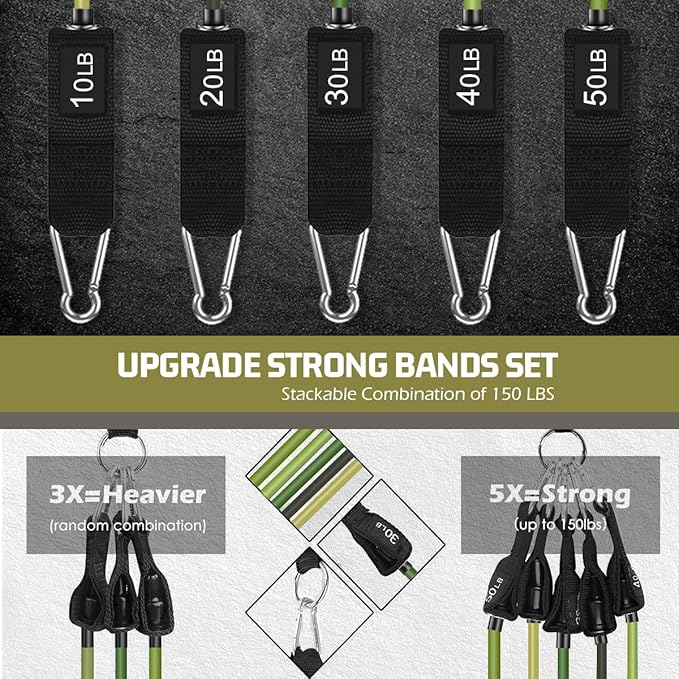 VEICK Resistance Bands, Exercise Bands, Workout Bands, Resistance Bands for Working Out with Handles for Men and Women, Exercising Bands for Fitness Weights Work Out at Home - Bloomnest