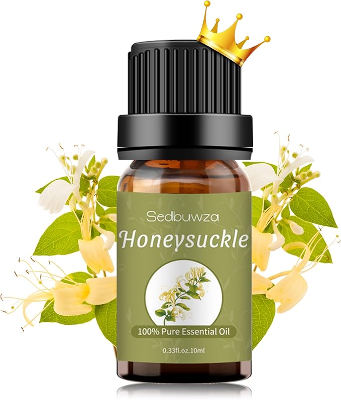 Sedbuwza Honeysuckle Essential Oil, Pure Organic Honeysuckle Fragrance Oil for Diffuser, Humidifier, Soap, Candle, Perfume Sedbuwza