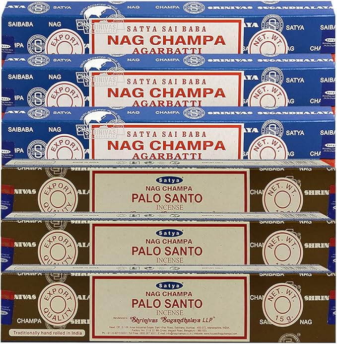 Nag Champa Palo Santo Incense Sticks & Holder Bundle Variety Pack from House of Satya Incense Sticks and Trumiri TRUMIRI
