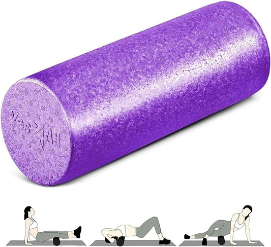 Yes4All High-Density EPP Round Back Roller Foam, Exercise Foam Roller for Yoga, Pilates & Stretching - 12, 18, 24, 36 inch - Bloomnest
