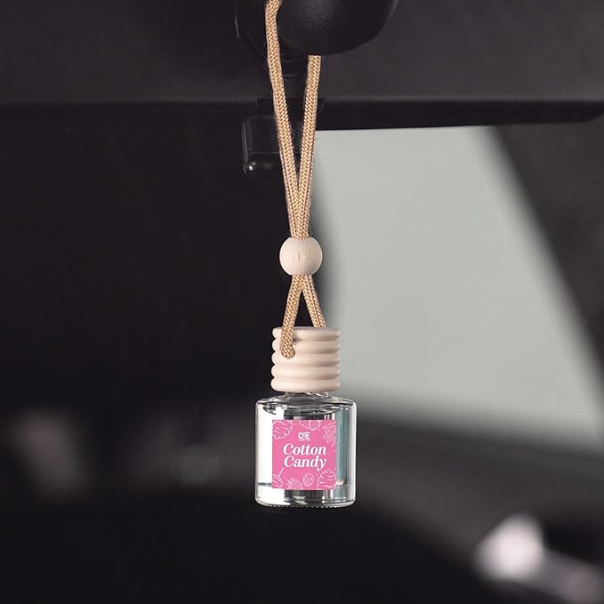 CANDECraftCo Car Air Hanging Fragrance Oil, Car Auto Freshener for Essential Oils, Scents Fragrance Aromatherapy Automobile Diffuser, Long Lasting (Cotton Candy) - Bloomnest