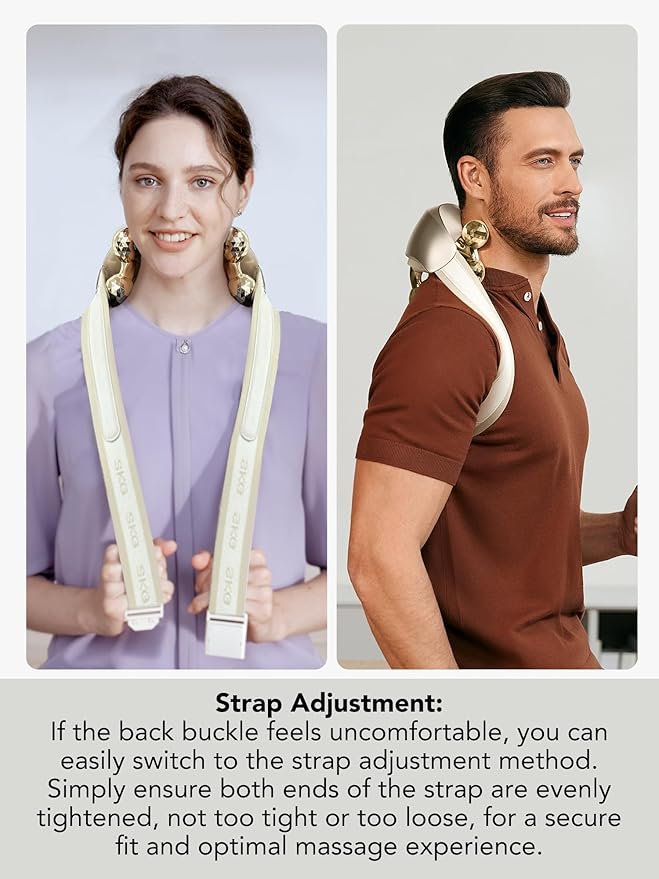 SKG Neck Massager for Pain Relief Deep Tissue Shiatsu Neck and Shoulder Massger with Heat Flex Massager H7 Ultra E - Bloomnest
