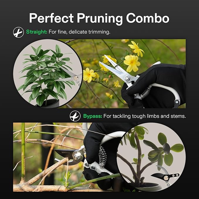 VIVOSUN Pruning Shears for Gardening, Lightweight Plant Pruners for Gardening, Garden Scissors for Cutting Flowers, Trimming Branches, Indoor Plant Scissors, Stylish Garden Gifts for Women - Bloomnest
