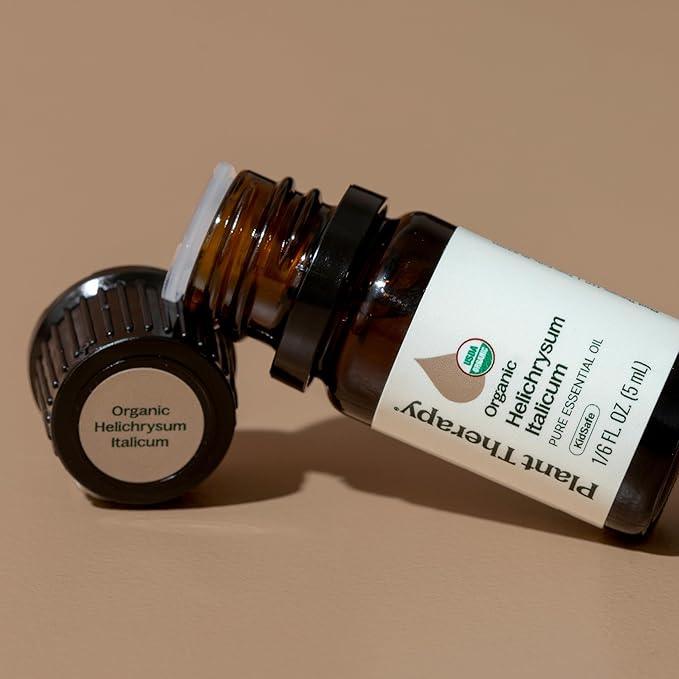 Plant Therapy Organic Helichrysum Italicum Essential Oil 100% Pure, USDA Certified Organic, Undiluted, Natural Aromatherapy, Therapeutic Grade 5 mL (1/6 oz) - Bloomnest