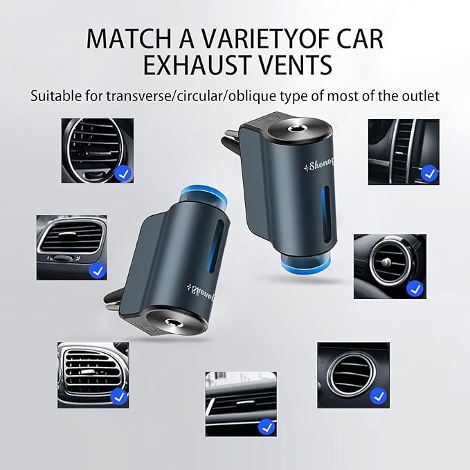 Car Air Freshener Diffuser,Smart Car Aroma Diffuser Air Freshener Spray Automatic with 10PCS Cologne Aromatherapy Oil (Grey) - Bloomnest
