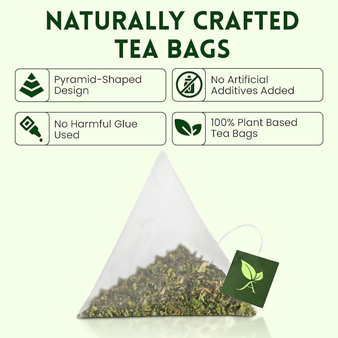 Attaya Moringa Ginger Bliss Tea – 100 Pyramid Bags | Antioxidant Superblend for Energy, Metabolism & Immunity | Moringa • Ginger • Tulsi • Black Pepper • Green Tea - Bloomnest