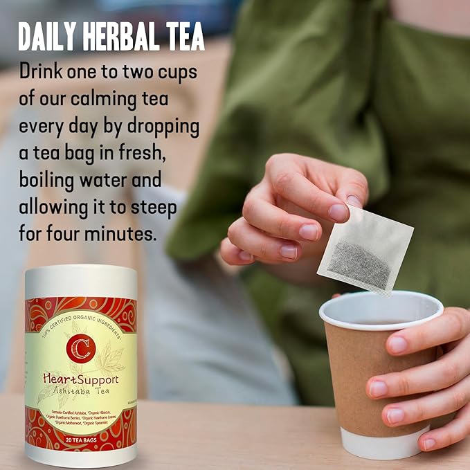 Dr. Cowan’s Garden Organic Ashitaba Hibiscus Tea, 20 Tea Bags - Supports Healthy Heart and Blood Pressure, Calming Caffeine-Free Herbal Blend for Health and Well-Being, Ashitaba Herbs Grown in the USA - Bloomnest