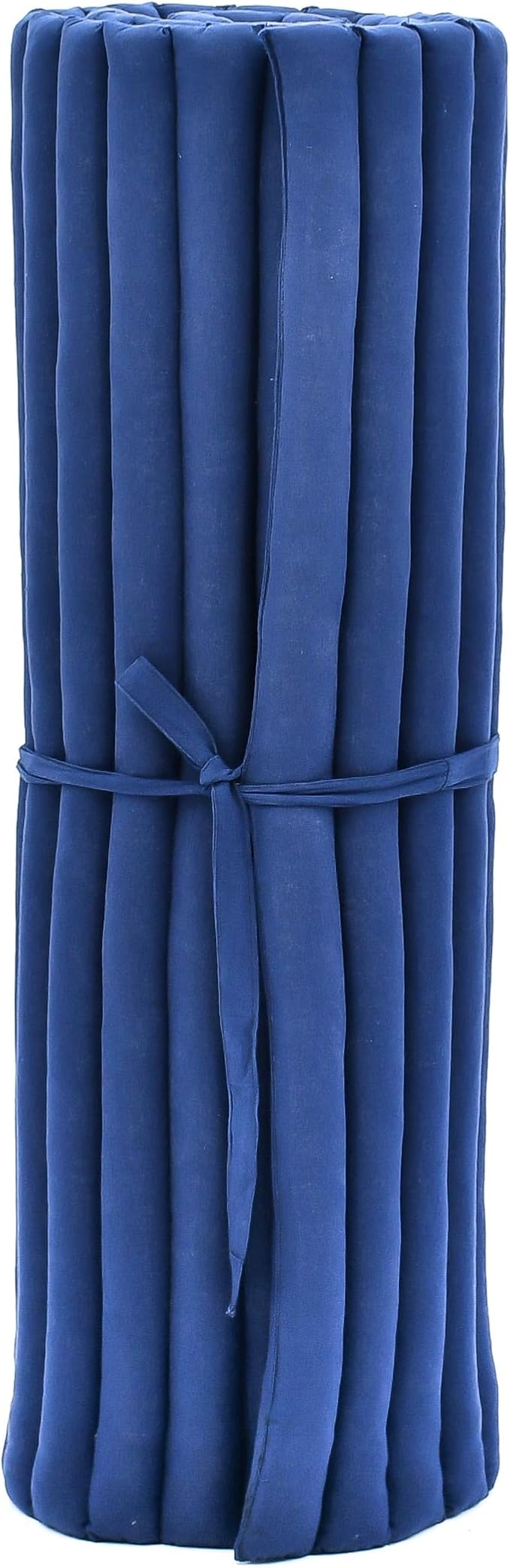 Leewadee - Kapok Roll Mat – Handcrafted Folding Sleep & Relaxation Mattress from Thailand, Ideal as Guest Bed, Camping Mat, Yoga Mat or Traditional Futon, 75 x 39 inches, Blue - Bloomnest