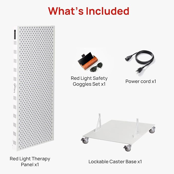 Red Light Therapy Panel for Body, 7 Wavelengths (630, 660, 780, 810, 850, 940, 1060 nm), 899LEDs, Near‑Infrared Light Wellness Device with Adjustable Intensity, Home Use CharmpilotRedLightTherapy