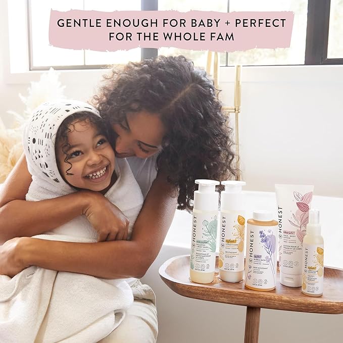 The Honest Company Foaming Bubble Bath | Gentle for Baby | Naturally Derived, Tear-free, Hypoallergenic | Fragrance Free Sensitive, 12 fl oz - Bloomnest