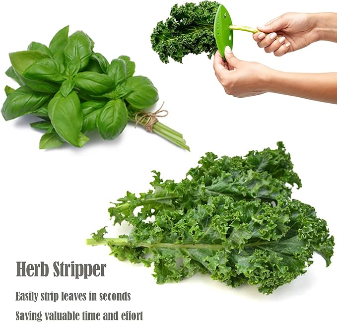 Herb Stripper and Orange Peeler Tool, Herb Stripper Tool for LooseLeaf Kale Chard Collard Greens, Citrus Peeler for Oranges Kiwi Banana Fruit Cutter Opener Slicer, Kitchen Gadgets - Bloomnest