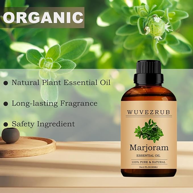 Marjoram Essential Oils, 60ML Pure and Natural Essential Oil for Aromatherapy Diffuser - Marjoram /2 Fl Oz - Bloomnest