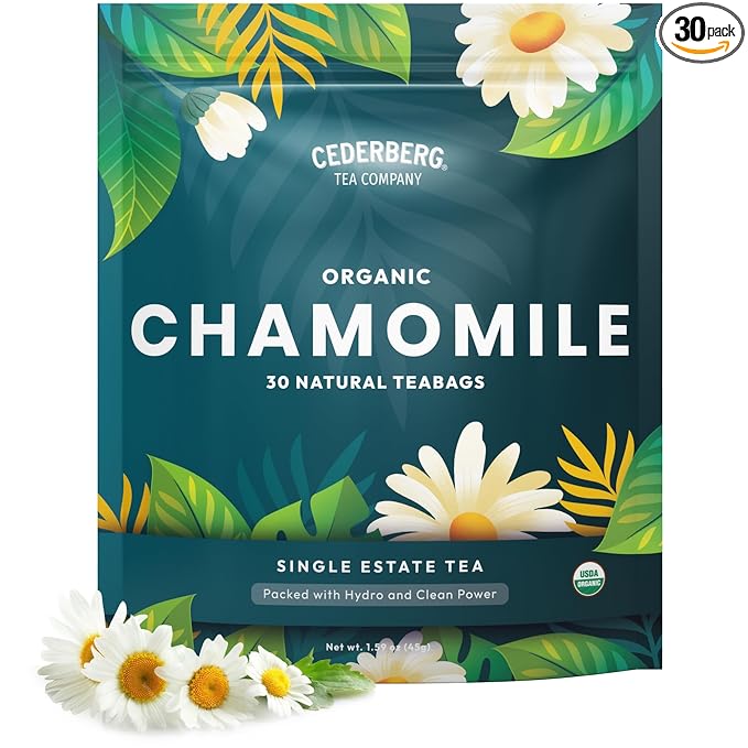 Cederberg Tea Company Organic Chamomile Tea — 30 Tea Bags | Organic Herbal Tea From Single Origin | Eco-Friendly Tea Bags | Non-GMO Caffeine Free Tea With Zero Sugar - Bloomnest