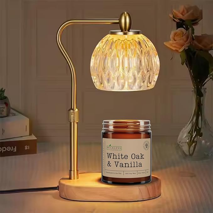 Wickless Candles for Candle Warmer Lamp, Many Scents to Choose, 100% Non-Toxic Soy Wax, Scented Candle Melts for Warming Plate, Handmade in The USA (White Oak & Vanilla) - Bloomnest