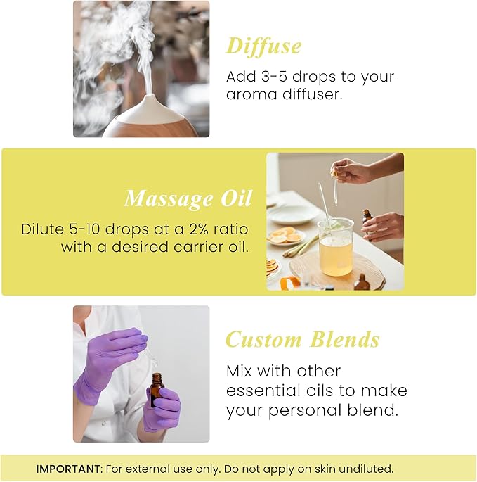 Handcraft Blends Organic Lemon Essential Oil – 1 Fl Oz – 100% Pure and Natural – Premium Grade Essential Oil for Diffuser and Aromatherapy HandcraftBlends
