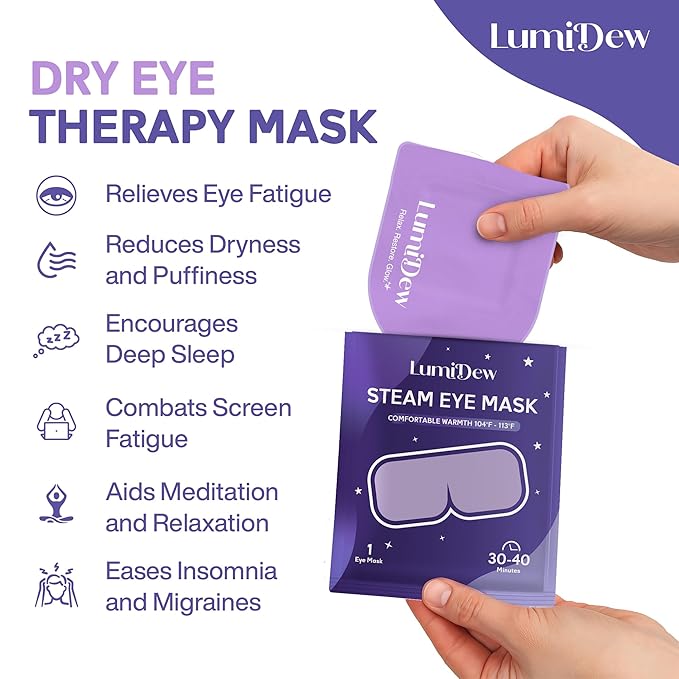 Steam Eye Mask, Self Heating Heated Eye Mask for Sleep, Warm Compress for Eyes, Moist Heat for Dry Eye Relief, Stye Eye Treatment, Spa, Travel Essentials & Relaxation Gifts, Unscented 16 Pack - Bloomnest