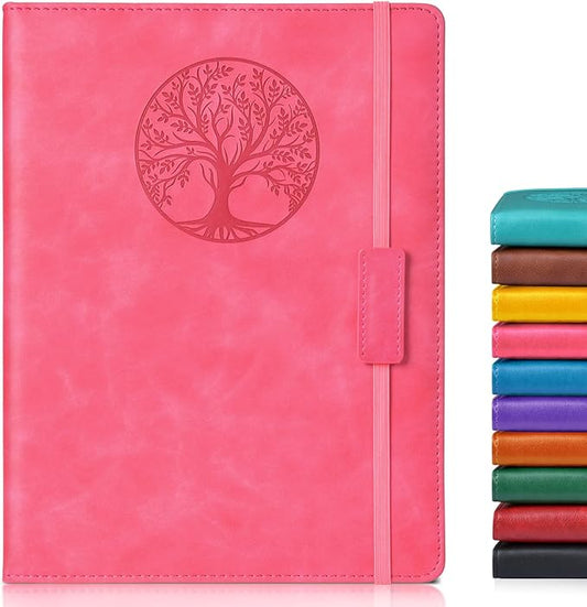 Lined Journal Notebook for Women Men,256 Pages B5 Large Hardcover Leather Journals for Writing,Travel,Business,Work & School,College Ruled Notebooks for Note Taking,Diary Notepad 7.8"×10.2" - Bloomnest