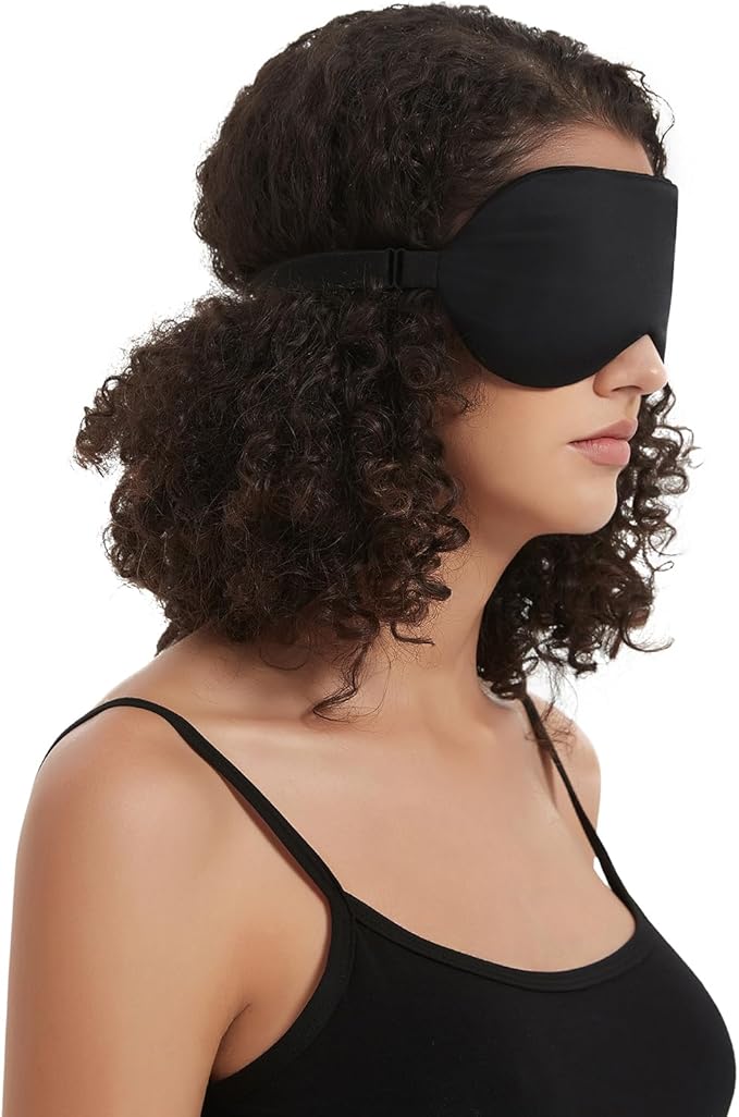 Alaska Bear Sleep Mask Silk Cover Eye Contour for Pressure-Free Sleeping, Upgrade Over Conventional Flat Satin Eye Masks, Machine Washable - Bloomnest