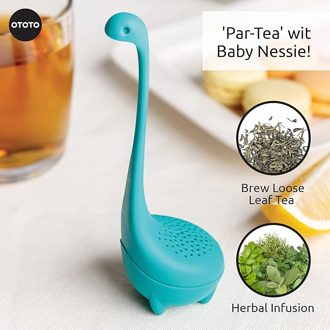 Cute Tea Infuser by OTOTO - Loose Leaf Tea Steeper, Tea Accessories, Tea Diffusers, Tea Infuser for Loose Leaf Tea, Tea Strainers, Cute Gifts, Tea Gift Set, Kitchen Gifts, Cooking Gadgets - Bloomnest