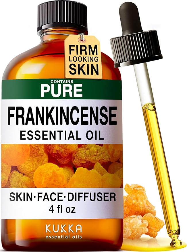 KUKKA Frankincense Essential Oils - 4 Fl Oz - for Hair, Skin, Diffuser, Aromatherapy & DIY Soap Making Scent - Bloomnest