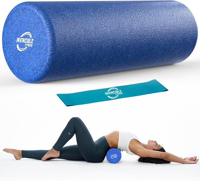 Invincible Fitness 17'' EPP Foam Roller for Deep Tissue Massage – Enhance Recovery, Relieve Pain, and Boost Mobility for a Stronger, Healthier You (Blue) - Bloomnest