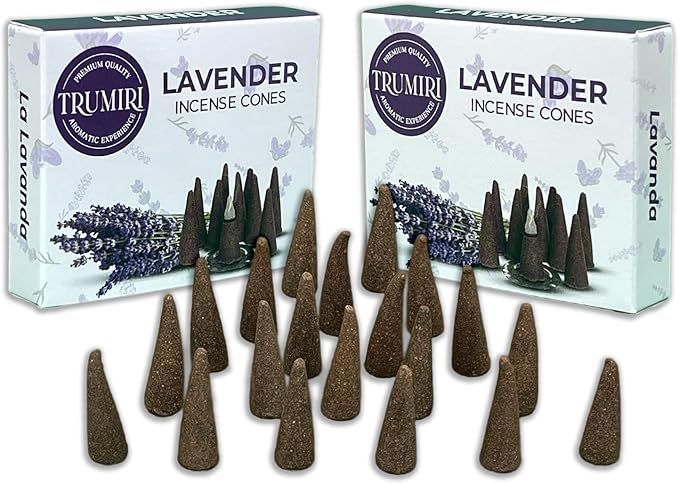 Lavender Incense - 20 Cone Dual Pack - Scented Cone Incense TRUMIRI