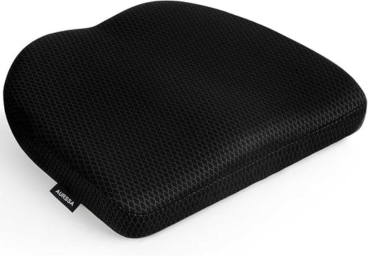 Air Fiber Office Chair Cushion - Ergonomic Seat Cushion for Orthopedic Coccyx, Relief Hip & Back Support - Doctor Recommended Cushion for Long Sitting Worker Driver & Handicapped (Black) - Bloomnest