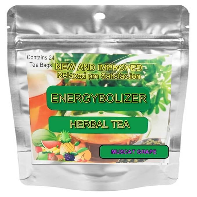 Energybolizer Perfect Weight Herbal Tea (24 Bags)| Natural Energy Booster for Women and Men | Increase Energy, Improve Digestion (Muscat Grape) - Bloomnest