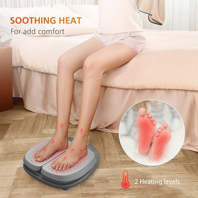 Snailax Vibration Foot Massager with Heat,Remote Control,Adjustable Vibration Speed Electric Massager Machine for Circulation,Plantar Fasciitis, Pain - Bloomnest