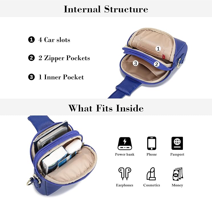 INICAT Small Sling Bag for Women Everyday & Travel Crossbody Bags Lightweight Cross Body Purses Vegan Leather - Bloomnest