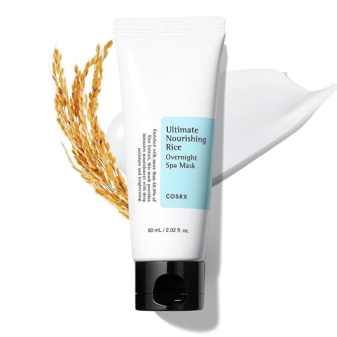 COSRX Ultimate Nourishing Rice Overnight Spa Mask, 60ml / 2.02 fl.oz | Rice Extract 68% and Niacinamide 2%, Korean Skin Care, Animal Testing Free - Bloomnest