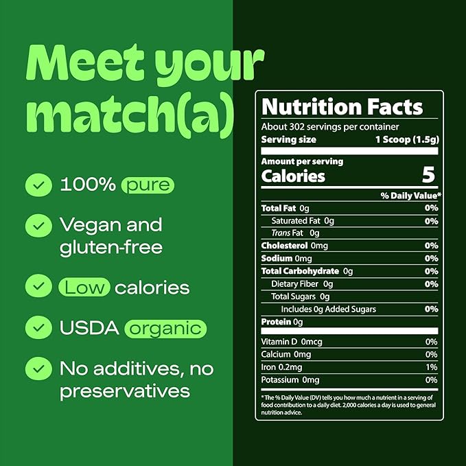 MATCHA DNA Certified Organic Matcha Green Tea Powder (16 oz TIN CAN) - Bloomnest