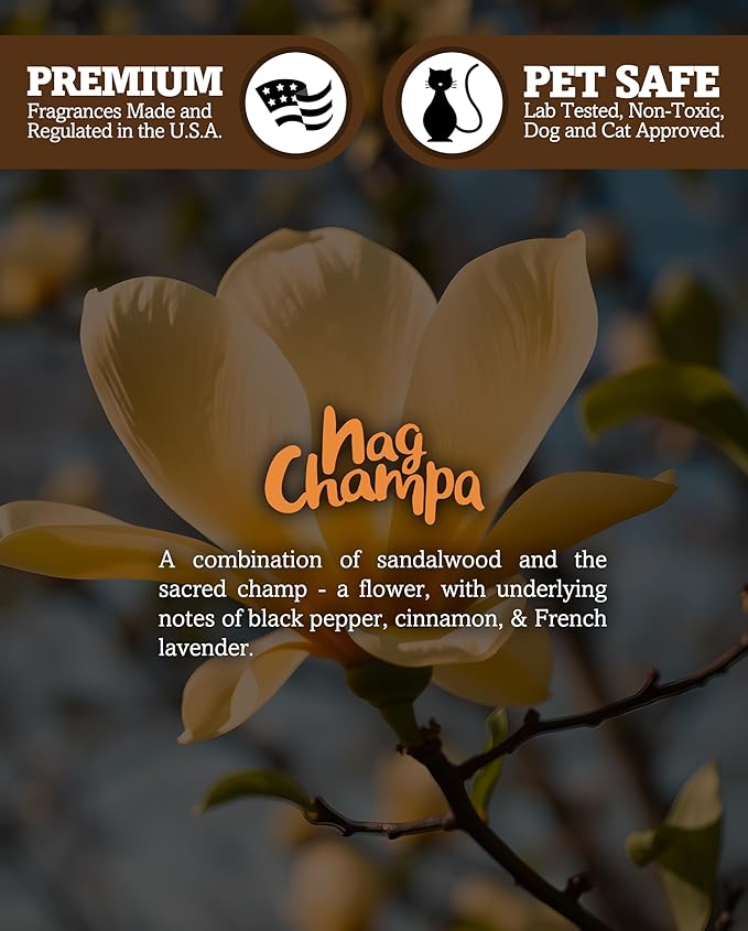 Shortie's Candle Company Nag Champa Wax Melts Multi Pack - 2 Highly Scented 3 Oz. Bars (6 Oz. Total) - Made with Natural Oils - Incense & Earth Air Freshener Cubes Collection ShortiesCandleCompany