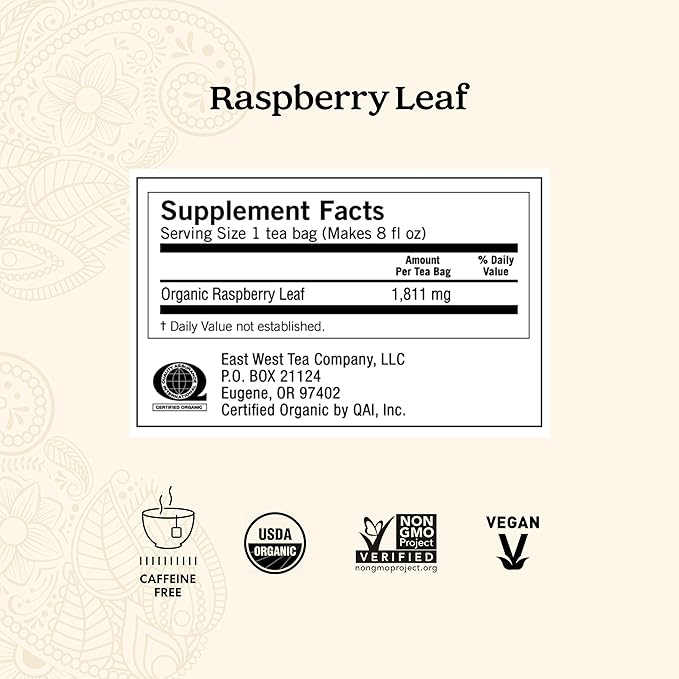Yogi Tea Organic Raspberry Leaf Tea - 16 Tea Bags per Pack (4 Packs) - Caffeine-Free, Aids Discomfort of Menstruation - Made from Raspberry Leaves - Bloomnest