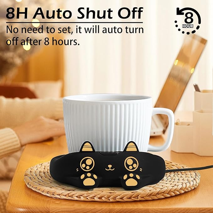 PUSEE Mug Warmer,Coffee Warmer for Desk Candle Warmer Auto Shut Off,Coffee Cup Warmer with 3 Temp Settings,Electric Beverage Warmer Plate for Coffee,Tea,Water Milk and Cocoa(Not Include Cup) - Bloomnest