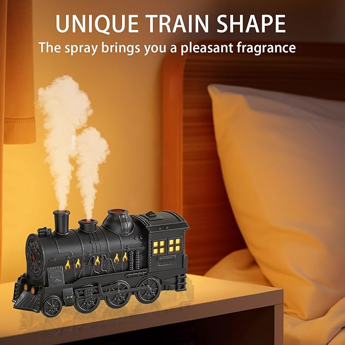 Train Diffusers for Essential Oils,300ml Magic Train Diffuser, Large Room Remote Control Aromatherapy Diffuser, Ultrasonic Cool Mist Humidifier Auto Off for Office Bedroom - Bloomnest