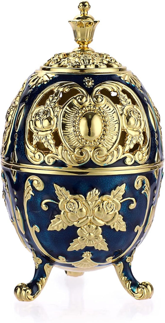 JUXYES Vintage Incense Burner Holder with Removable Ash Catchers, Metal Censer Antique Cone Coil Incense Burner Holder Zinc Alloy Spiritual Aromatherapy Yoga Meditation Gifts Retro Home Decoration - Bloomnest